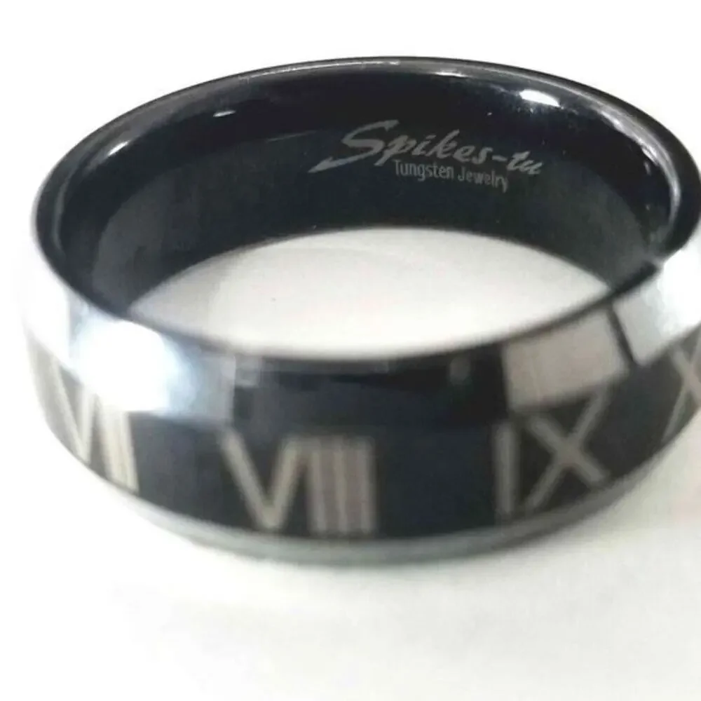 New black tungsten ring size 10